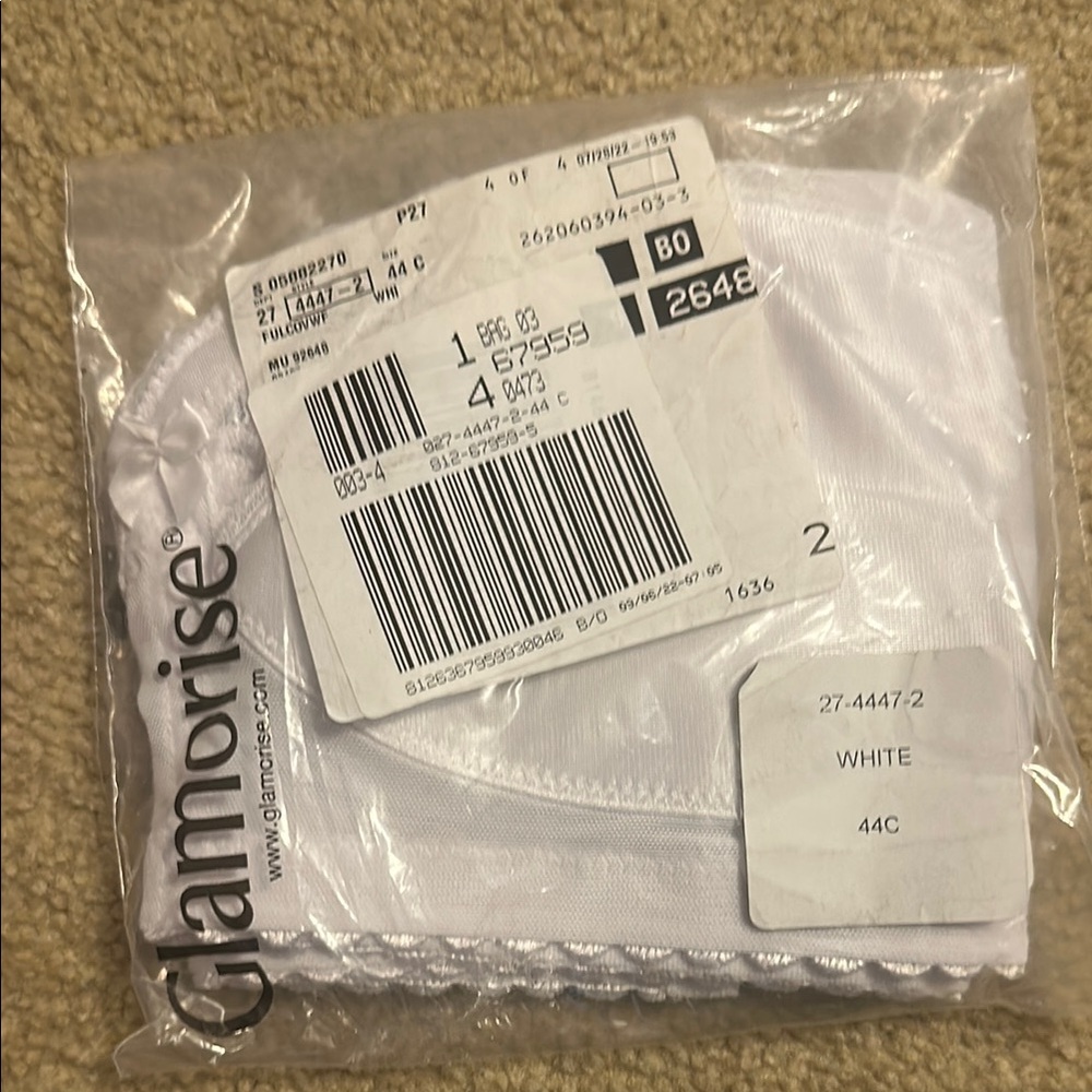 Glamorise Classic White Bra 44C